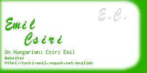 emil csiri business card